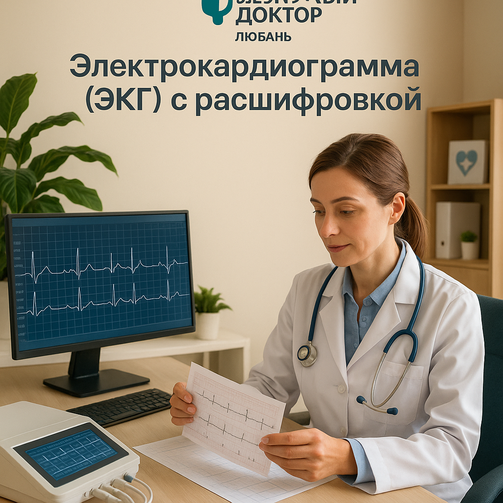 Электрокардиограмма (ЭКГ) с расшифровкой